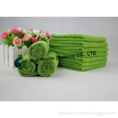 100% Polyester Microfiber Green Bath Towels , Durable for B